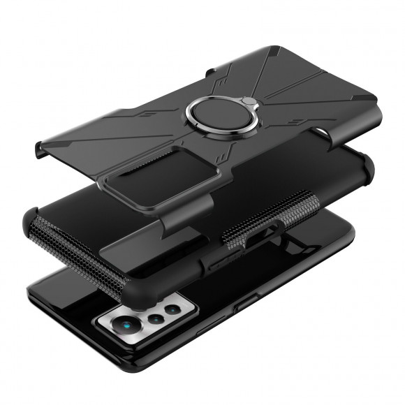 Чехол Armor Shockproof Ring Holder для Infinix Note 11 Pro (черный) Чехол Armor Shockproof Ring Holder для Infinix Note 11 Pro (черный)
