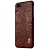 Чехол-накладка iMak Ruiyi Crocodile для iPhone 8 Plus / iPhone 7 Plus (коричневый)