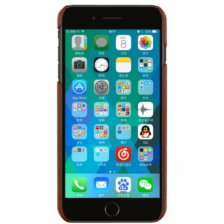 Чехол-накладка iMak Ruiyi Crocodile для iPhone 8 Plus / iPhone 7 Plus (коричневый)