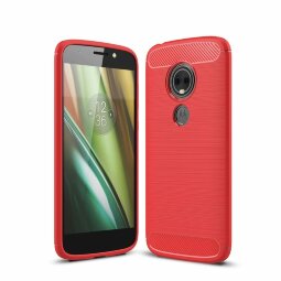 Чехол-накладка Carbon Fibre для Motorola Moto E5 Play (красный)