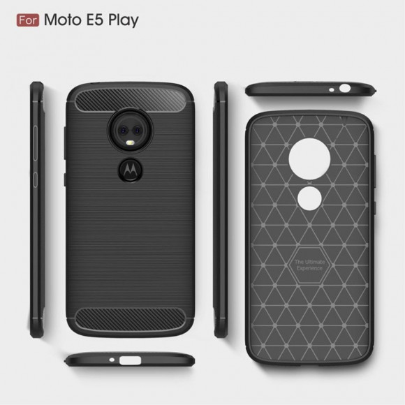 Чехол-накладка Carbon Fibre для Motorola Moto E5 Play (красный)
