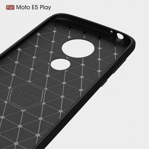 Чехол-накладка Carbon Fibre для Motorola Moto E5 Play (красный)