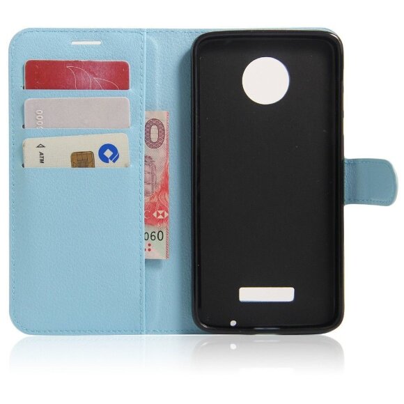 Чехол с визитницей для Motorola Moto Z (голубой) Чехол с визитницей для Motorola Moto Z (голубой)