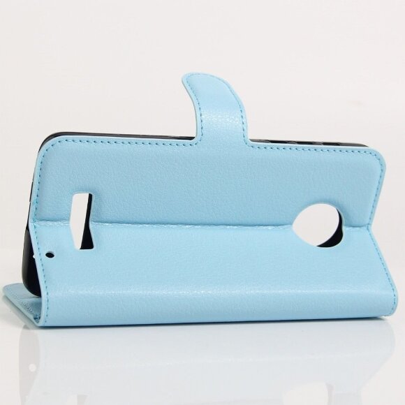 Чехол с визитницей для Motorola Moto Z (голубой) Чехол с визитницей для Motorola Moto Z (голубой)