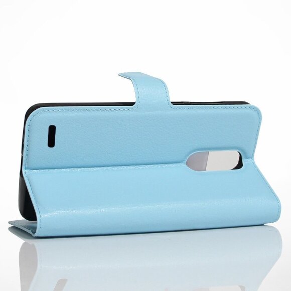 Чехол с визитницей для LG K10 (2017) M250 (голубой) Чехол с визитницей для LG K10 (2017) M250 (голубой)