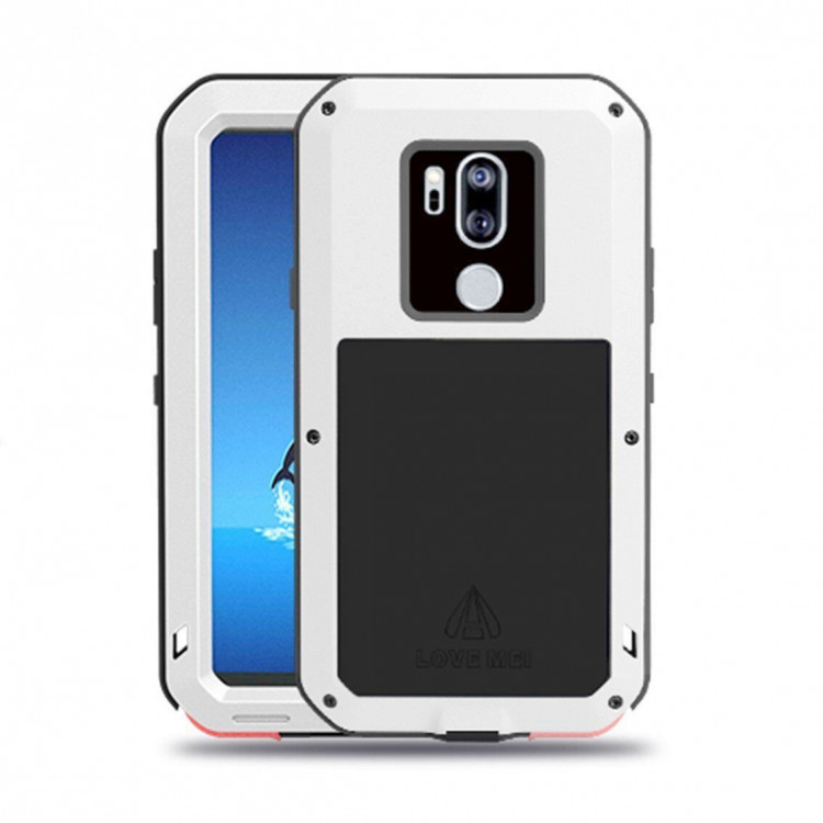 Гибридный чехол LOVE MEI для LG G7 ThinQ / LG G7 (белый)