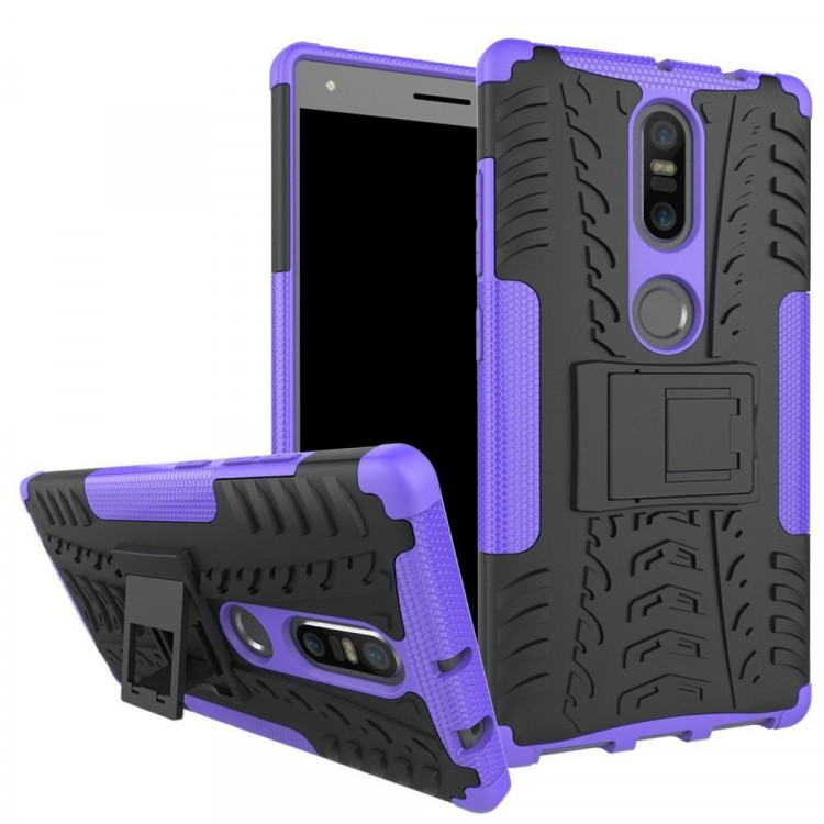 Чехол Hybrid Armor для Lenovo Phab 2 Plus (черный + фиолетовый)