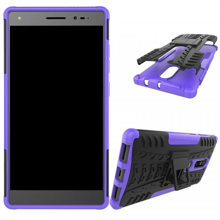 Чехол Hybrid Armor для Lenovo Phab 2 Plus (черный + фиолетовый)