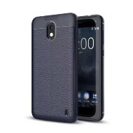 Чехол-накладка Litchi Grain для Nokia 2 (темно-синий) Чехол-накладка Litchi Grain для Nokia 2 (темно-синий)