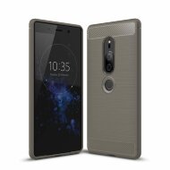 Чехол-накладка Carbon Fibre для Sony Xperia XZ2 Premium (серый)