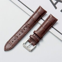 Кожаный ремешок Crocodile Design для часов 18мм (коричневый)