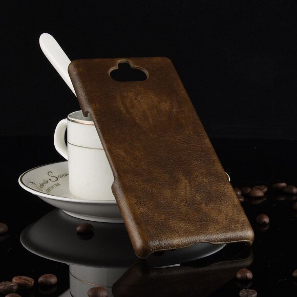 Кожаная накладка-чехол Litchi Texture для Sony Xperia 10 Plus (коричневый) Кожаная накладка-чехол Litchi Texture для Sony Xperia 10 Plus (коричневый)