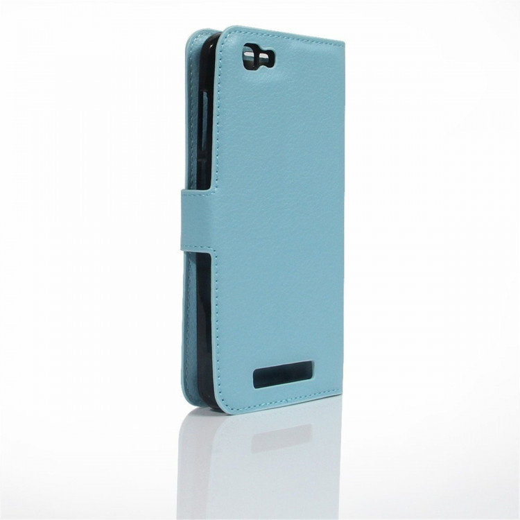 Чехол с визитницей для ZTE Blade A610 (голубой)