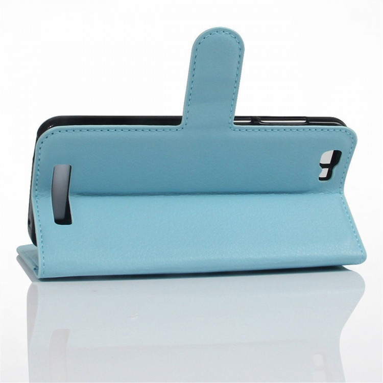 Чехол с визитницей для ZTE Blade A610 (голубой)