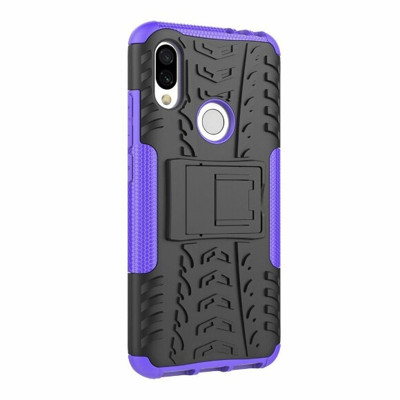 Чехол Hybrid Armor для Xiaomi Redmi 7 / Redmi Y3 (черный + фиолетовый)