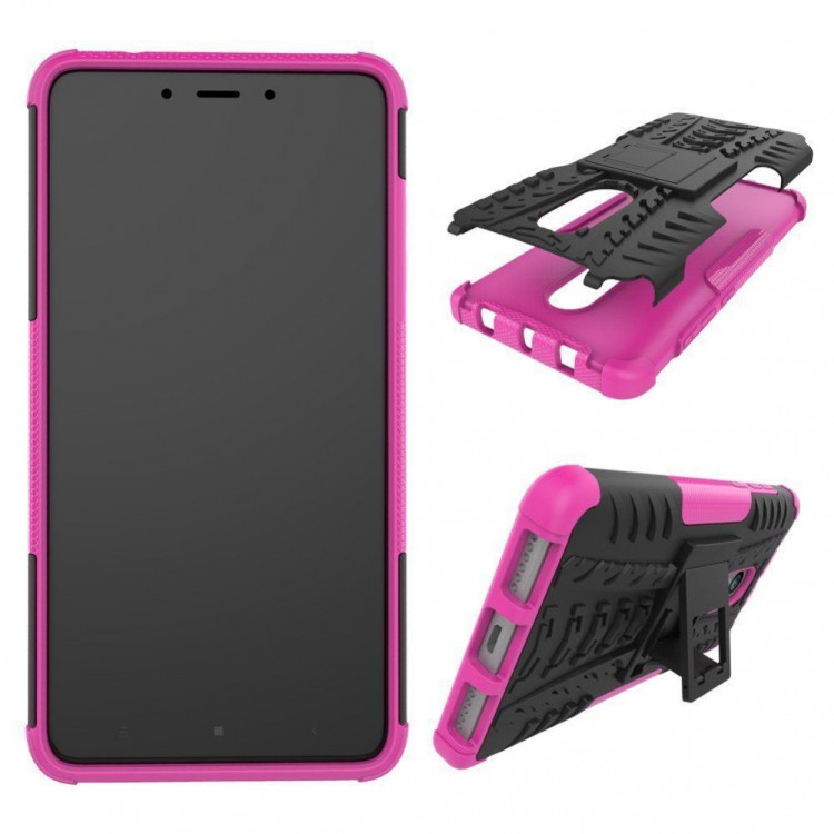 Чехол Hybrid Armor для Xiaomi Redmi Note 4 / 4X (черный + розовый)