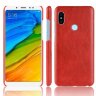 Чехол Litchi Texture для Xiaomi Redmi Note 5 / 5 Pro (красный)