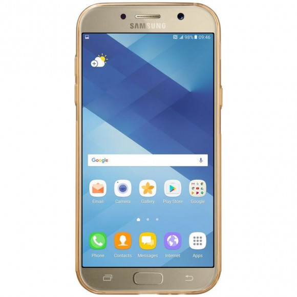 Силиконовый TPU чехол NILLKIN для Samsung Galaxy A3 (2017) SM-A320F (золотой)