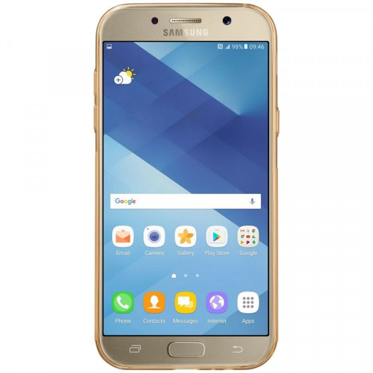 Силиконовый TPU чехол NILLKIN для Samsung Galaxy A3 (2017) SM-A320F (золотой)