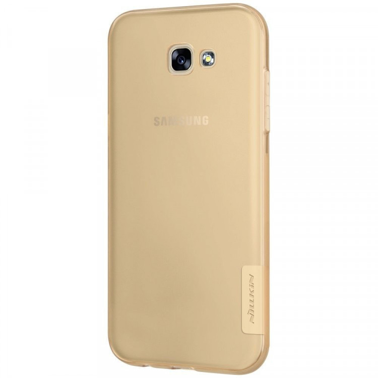 Силиконовый TPU чехол NILLKIN для Samsung Galaxy A3 (2017) SM-A320F (золотой)