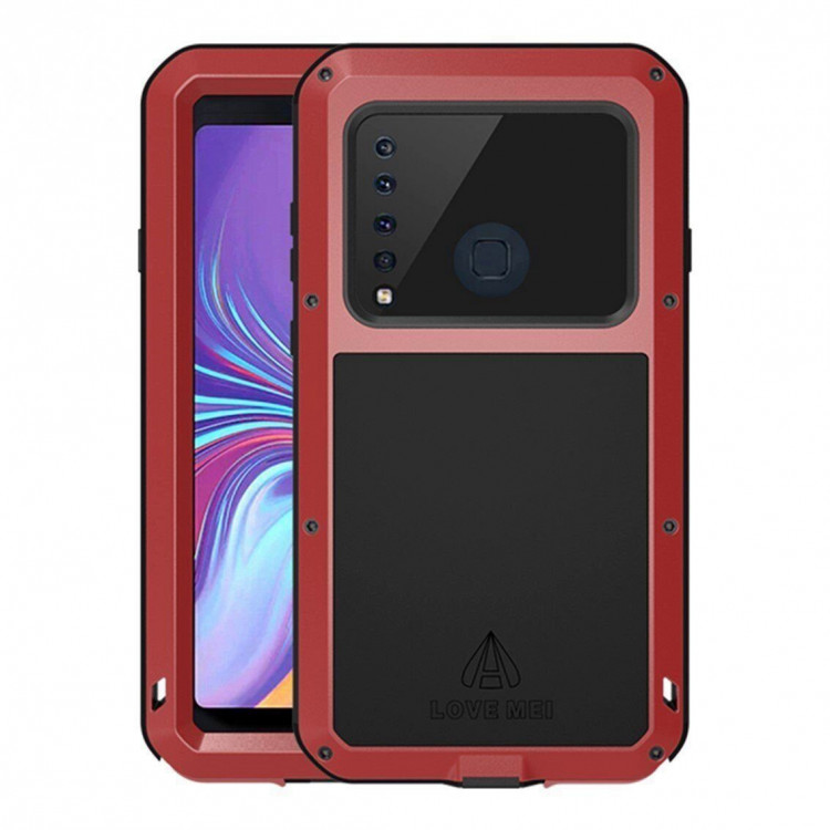 Гибридный чехол LOVE MEI для Samsung Galaxy A9 (2018) (красный)