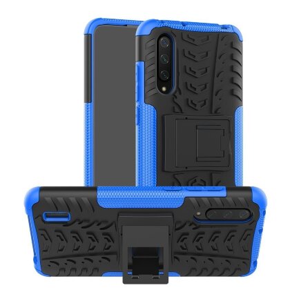 Чехол Hybrid Armor для Xiaomi Mi CC9 / Xiaomi Mi 9 Lite (черный + голубой)