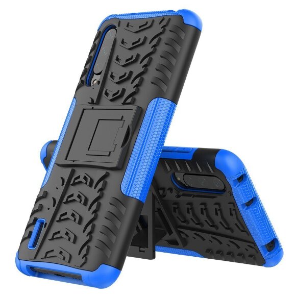 Чехол Hybrid Armor для Xiaomi Mi CC9 / Xiaomi Mi 9 Lite (черный + голубой) Чехол Hybrid Armor для Xiaomi Mi CC9 / Xiaomi Mi 9 Lite (черный + голубой)