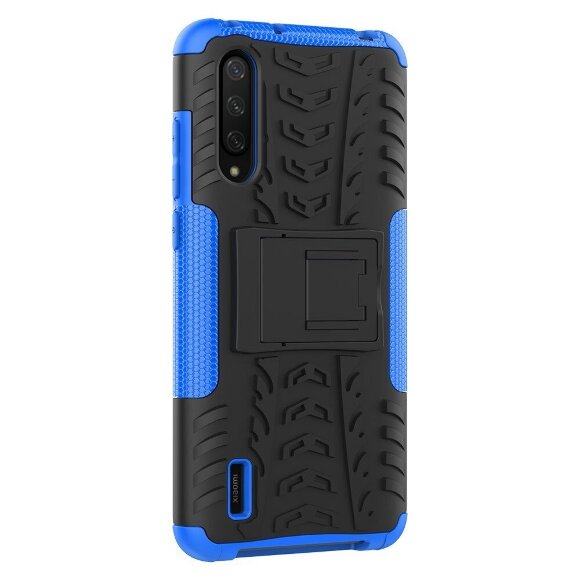 Чехол Hybrid Armor для Xiaomi Mi CC9 / Xiaomi Mi 9 Lite (черный + голубой) Чехол Hybrid Armor для Xiaomi Mi CC9 / Xiaomi Mi 9 Lite (черный + голубой)