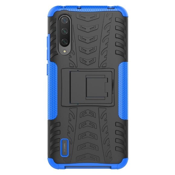 Чехол Hybrid Armor для Xiaomi Mi CC9 / Xiaomi Mi 9 Lite (черный + голубой) Чехол Hybrid Armor для Xiaomi Mi CC9 / Xiaomi Mi 9 Lite (черный + голубой)