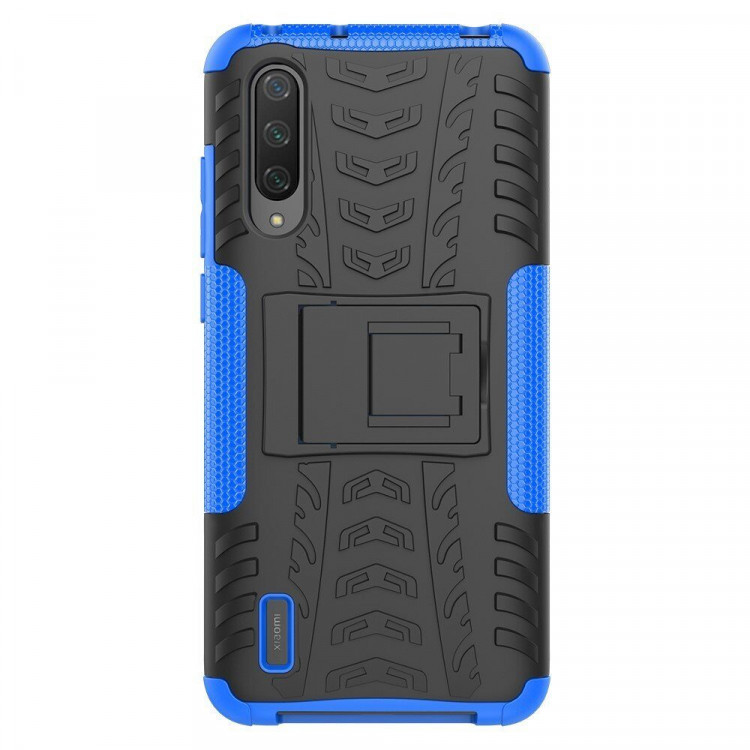 Чехол Hybrid Armor для Xiaomi Mi CC9 / Xiaomi Mi 9 Lite (черный + голубой)