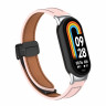 Кожаный ремешок с магнитной застежкой для Xiaomi Mi Smart Band 8, Xiaomi Mi Band 8 (розовый)