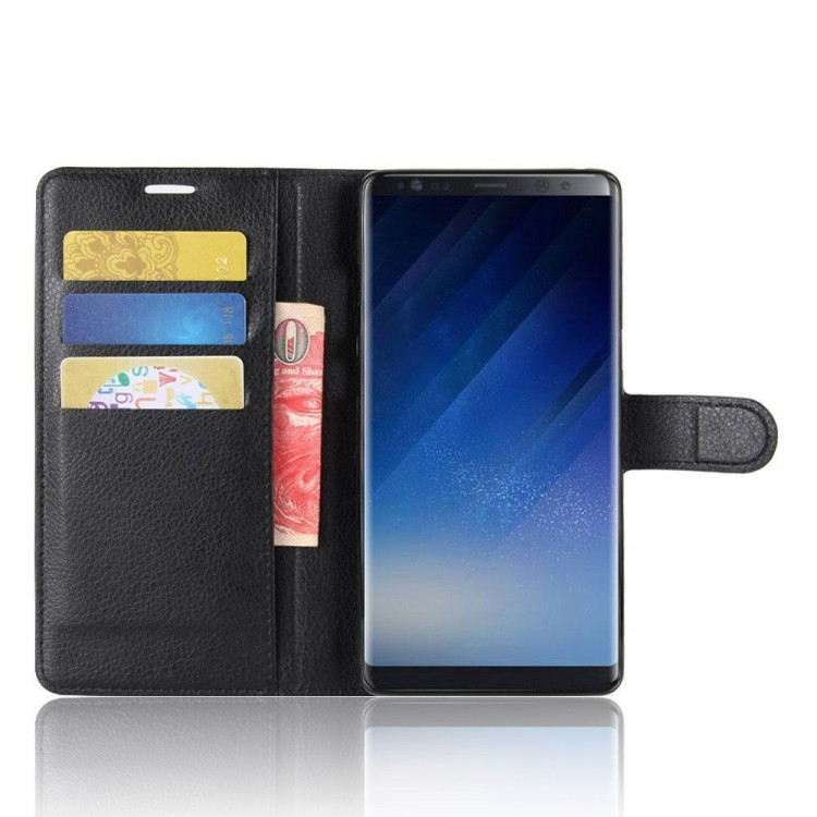 Чехол с визитницей для Samsung Galaxy Note 8 (черный)