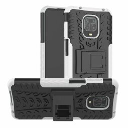 Чехол Hybrid Armor для Redmi Note 9S / Note 9 Pro / Note 9 Pro Max (черный + белый)