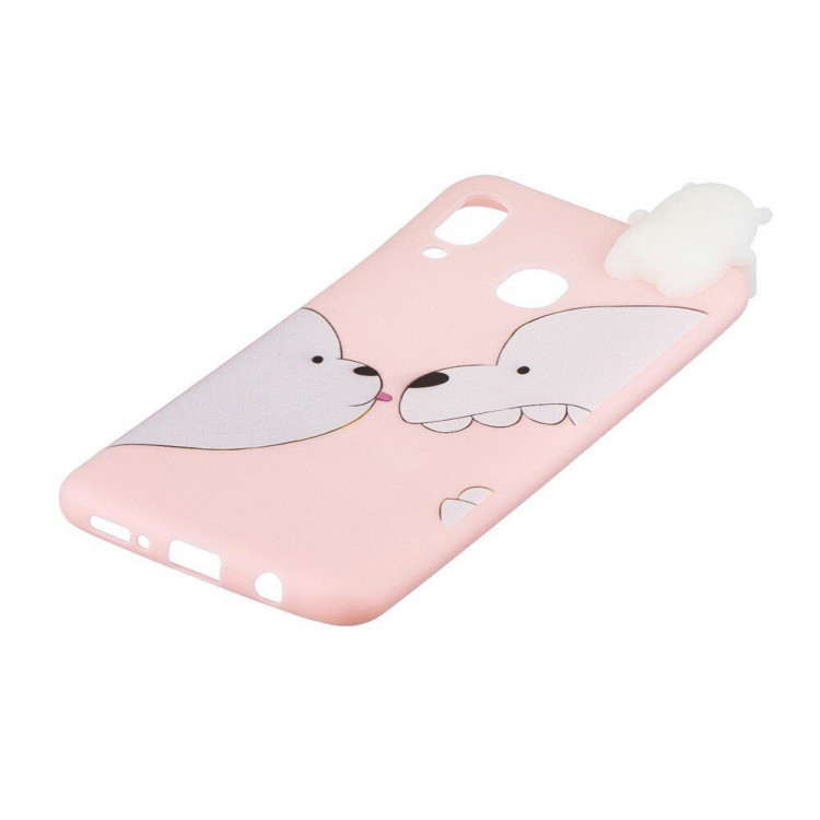 Силиконовый чехол 3D для Samsung Galaxy A30 / Galaxy A20 (Bear)