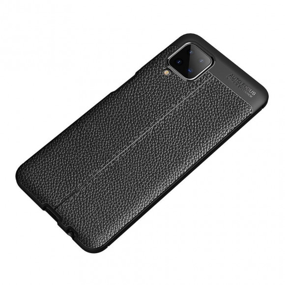 Чехол-накладка Litchi Grain для Samsung Galaxy A12 (черный) Чехол-накладка Litchi Grain для Samsung Galaxy A12 (черный)