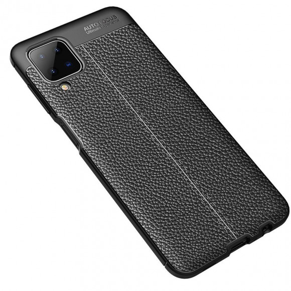 Чехол-накладка Litchi Grain для Samsung Galaxy A12 (черный) Чехол-накладка Litchi Grain для Samsung Galaxy A12 (черный)