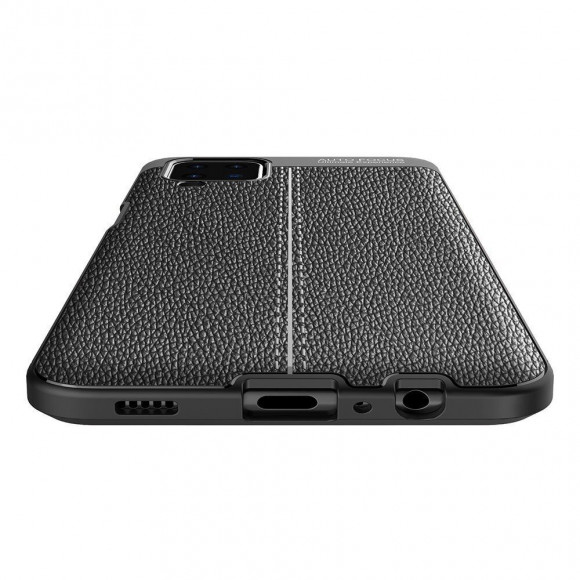 Чехол-накладка Litchi Grain для Samsung Galaxy A12 (черный) Чехол-накладка Litchi Grain для Samsung Galaxy A12 (черный)