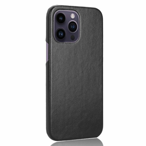 Кожаная накладка-чехол для iPhone 14 Pro Max (черный) Кожаная накладка-чехол для iPhone 14 Pro Max (черный)