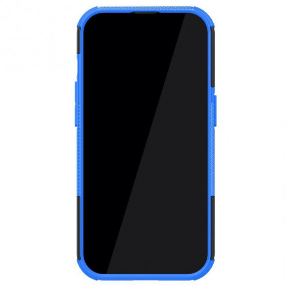 Чехол Hybrid Armor для iPhone 14 Pro Max (черный + голубой)