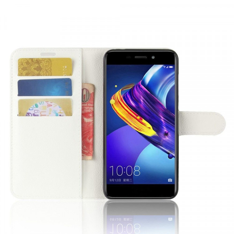 Чехол с визитницей для Huawei Honor 6C Pro / V9 Play (белый)