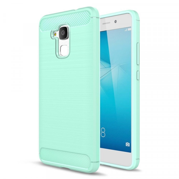 Чехол-накладка Carbon Fibre для Huawei Honor 5c (сине-зеленый)