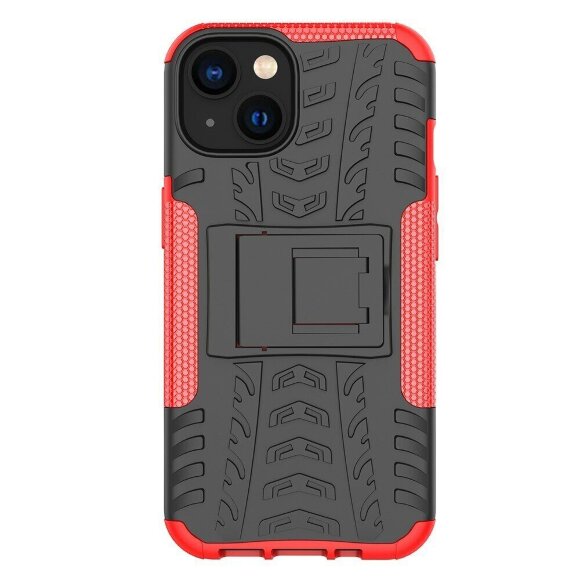 Чехол Hybrid Armor для iPhone 14 Plus (черный + красный)