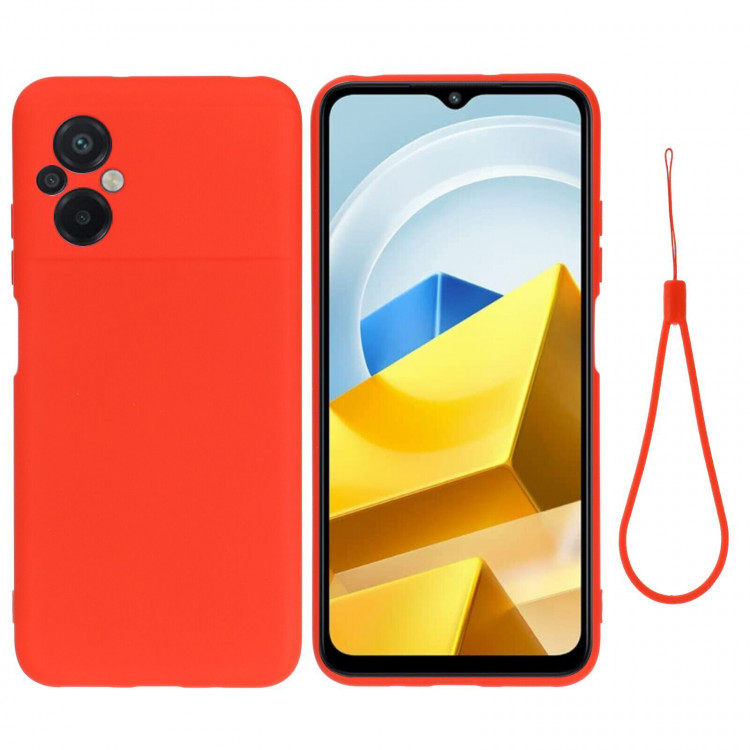 Силиконовый чехол Mobile Shell для Xiaomi Poco M5 4G (красный)