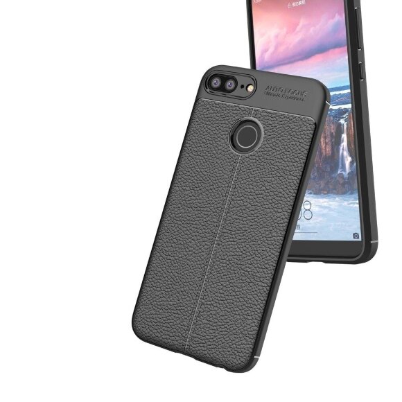 Чехол-накладка Litchi Grain для Huawei Honor 9i / Honor 9N (серый) Чехол-накладка Litchi Grain для Huawei Honor 9i / Honor 9N (серый)