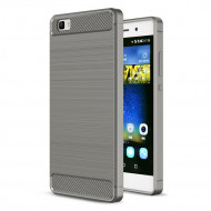 Чехол-накладка Carbon Fibre для Huawei P8 Lite (серый)
