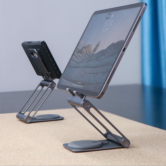 Регулируемая складная алюминиевая подставка Hagibis для смартфона и планшета Регулируемая складная алюминиевая подставка Hagibis для смартфона и планшета