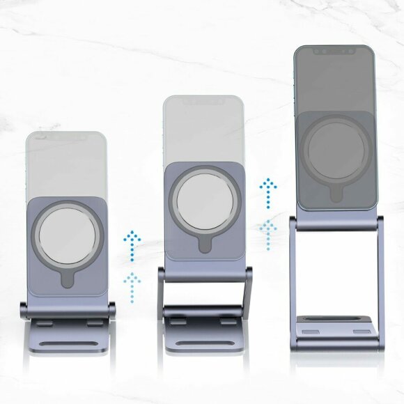 Регулируемая складная алюминиевая подставка Hagibis для смартфона и планшета Регулируемая складная алюминиевая подставка Hagibis для смартфона и планшета