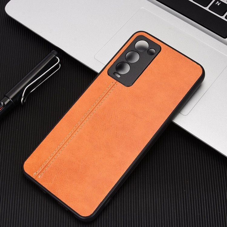 Чехол из экокожи для Tecno Camon 18 / Camon 18 P (оранжевый)
