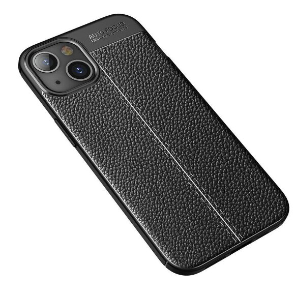 Чехол-накладка Litchi Grain для iPhone 13 mini (черный) Чехол-накладка Litchi Grain для iPhone 13 mini (черный)