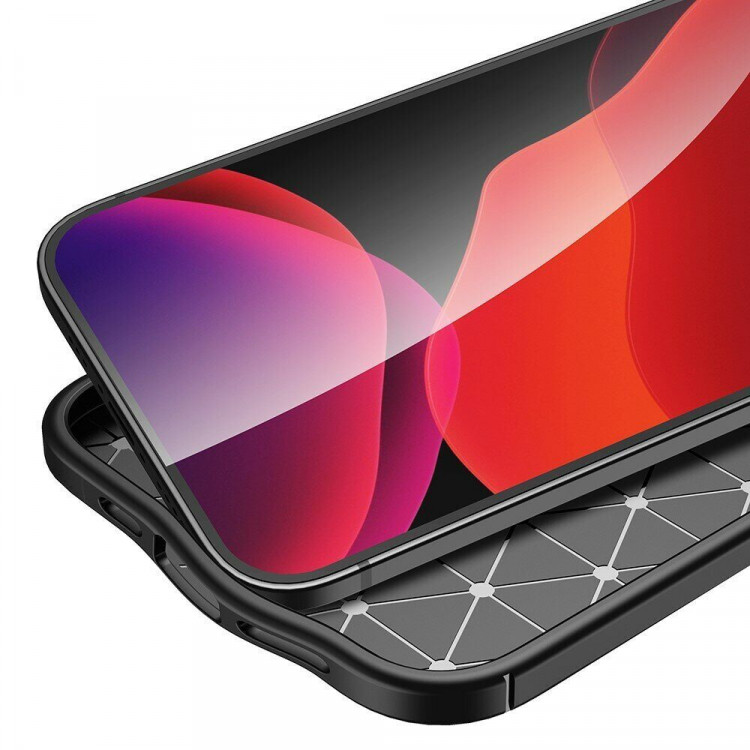 Чехол-накладка Litchi Grain для iPhone 13 mini (черный)